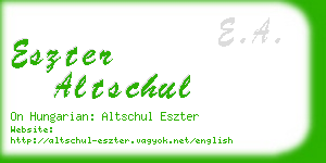 eszter altschul business card